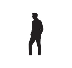 Vector silhouette art work of a person.