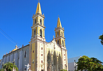 Beautiful downtown Cathedral in Mazatlan, Sinaloa State, Mexico. Built from 1875 to 1899 and remains as a tourist attraction