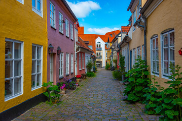 Colorful Street Danish Town Aalborg