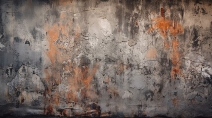 cement concrete wall, grunge rough rusty texture, interior design background, vintage wallpaper, generative ai