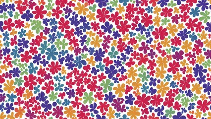 Fototapeta na wymiar Patrón de Flores de Colores, IA Generativa