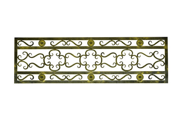 Decorative wrought iron fencing.