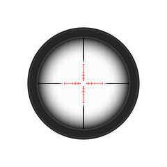 Vector sight on an isolated transparent background. Realistic sight png. Weapon, sniper rifle. Icon png. - obrazy, fototapety, plakaty