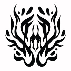 Black and white tattoo art element