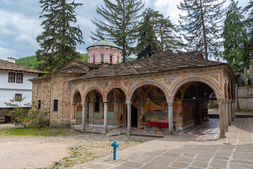 Detail of a church situated inside of the troyan monastery in Bulgaria