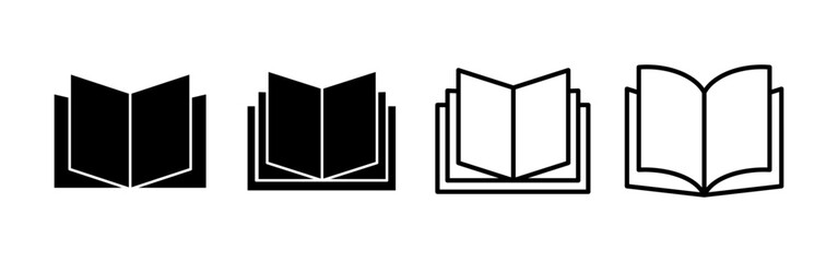 Book icon vector for web and mobile app. open book sign and symbol. ebook icon