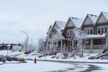 Fototapeta premium Townhouse Winter