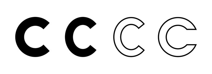 Copyright icon vector for web and mobile app. copyright sign and symbol