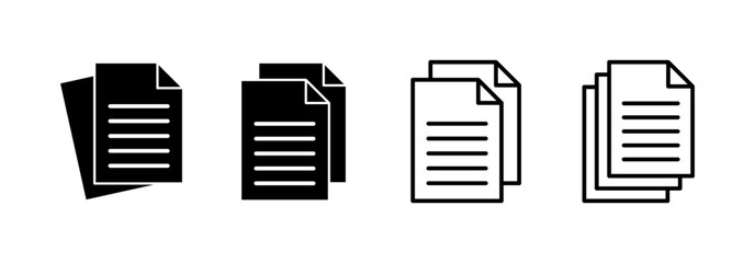 Document icon vector for web and mobile app. Paper sign and symbol. File Icon