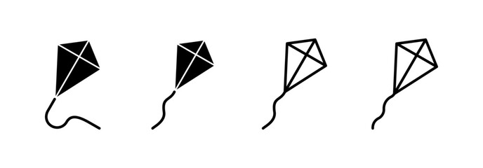Kite icon vector for web and mobile app. kite sign and symbol