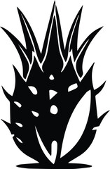 Fototapeta na wymiar Dragonfruit Logo Monochrome Design Style 