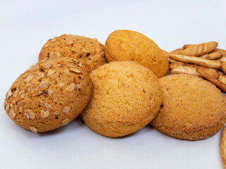 Oatmeal and corn cookies