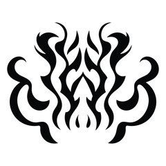 Tribal tattoo ink sign illustration