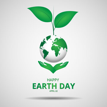 Earth day background vector illustration design 