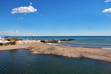 the mouth of the sansobbia torrent is a natural oasis albissola marina italy