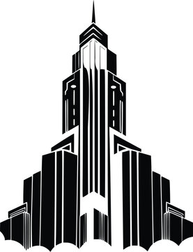 Skyscraper Logo Monochrome Design Style

