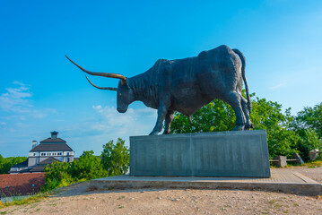 Aurochs Statue in Rakvere, Estonia