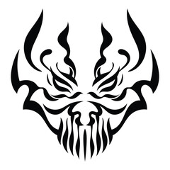 Gothic illustration for tattoo art. Black and white tattoo sleeve ornament