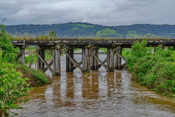 Stringy Bark Creek, Victoria In Massive Flood, Across Pasture and Farmland