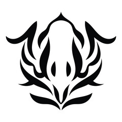 Animal head fantasy logo tattoo tribal element