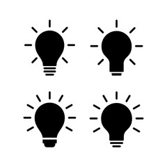Lamp icon vector illustration. Light bulb sign and symbol. idea symbol.