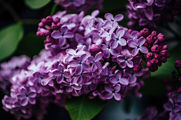 close up of lilac flowers for Lilac Sunday promotion - made with generative ai