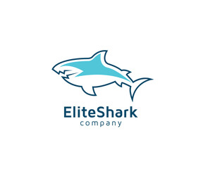 Shark fish logo illustration