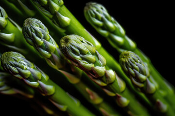 Vibrant Green Asparagus Closeup