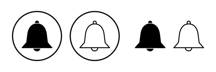 Bell Icon vector in trendy flat style isolated. Notification symbol web site design