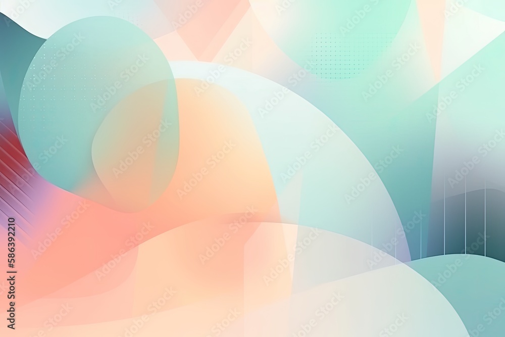 Aufkleber vibrant abstract background with a variety of circles and lines. generative ai