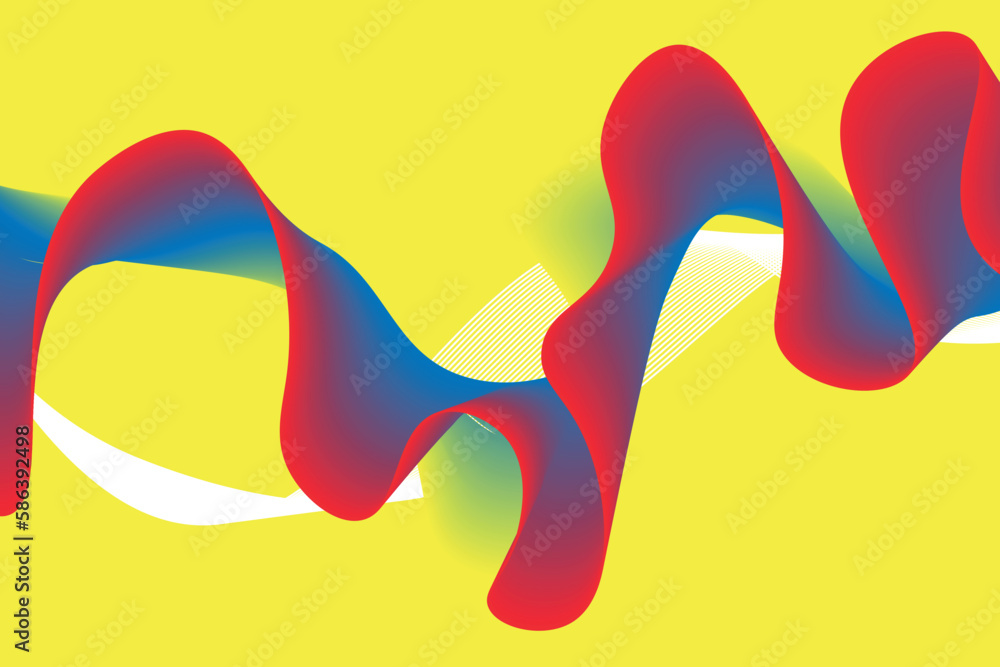 Aufkleber colorful gradient wave line. fluid abstract background. suitable for landing page and computer deskt