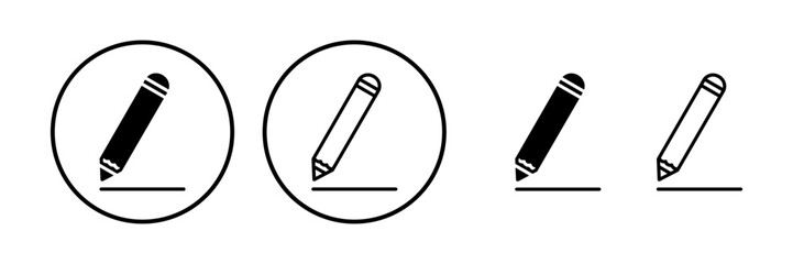 Edit icon vector. edit document sign and symbol. pencil