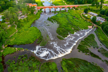 Venta waterfall at Latvian village Kuldiga