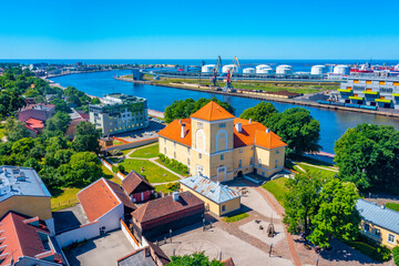 Panorama view of Castle of Livonian order in Ventspils, Latvia