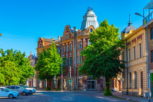 Historical buildings in Latvian town Liepaja