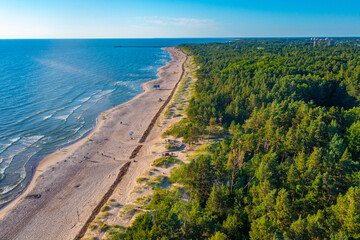 A sunny day at a beach in Palanga, Lithuania