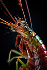 Cooked Queen Prawn Macro Image