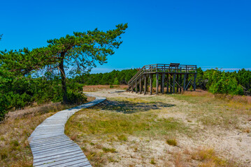 Lookout over Curonian spit peninsula in Lithuania