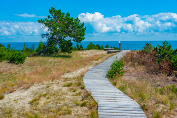 Lookout over Curonian spit peninsula in Lithuania