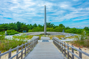 Sundial at Parnidis dune at Curonian spit in Lithuania