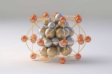 sphere filled with numerous small balls. Generative AI