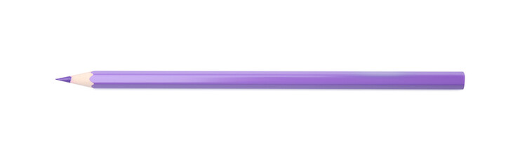Obraz premium New purple wooden pencil isolated on white