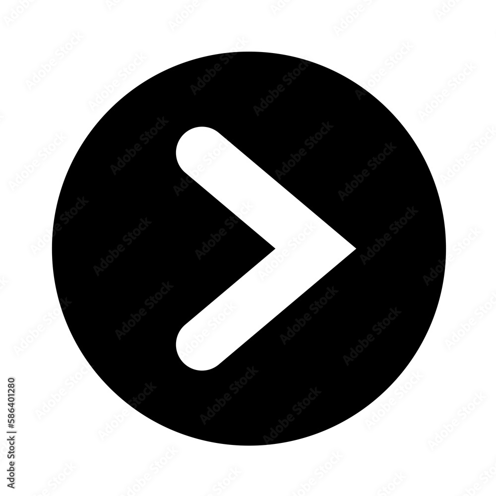 Poster arrow in round shape element