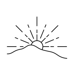 sun behind the mountain