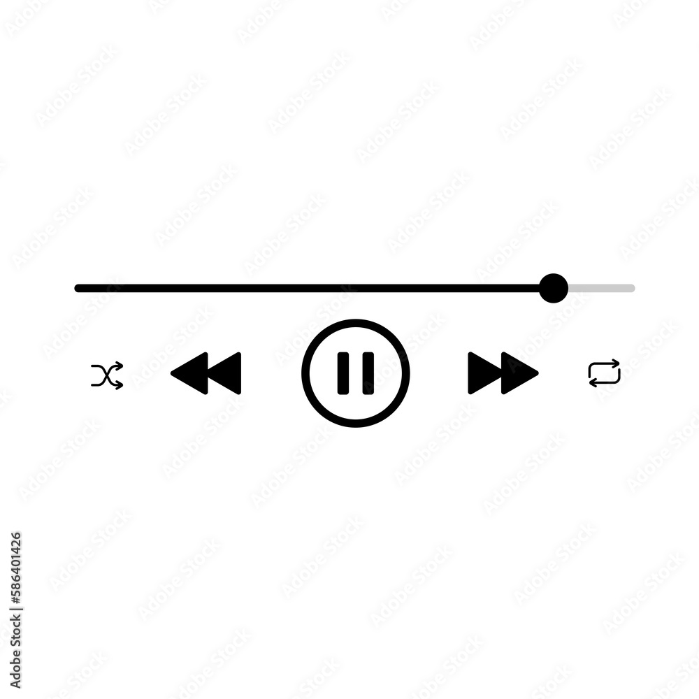 Aufkleber play button interface element