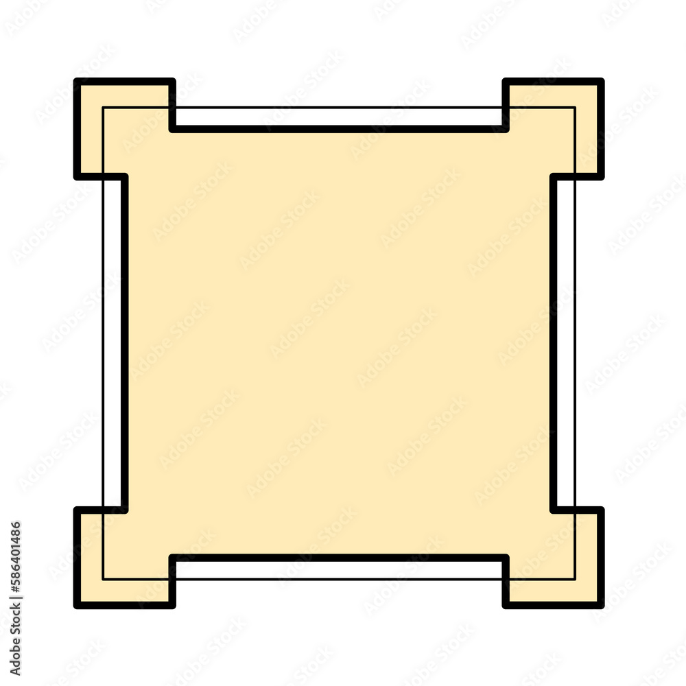 Aufkleber rectangle luxury frame element