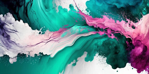 Abstract watercolor painting. HD Wallpaper. Illustration. Generative AI