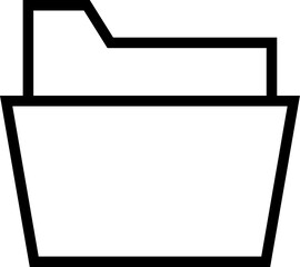 Computer Folder Isolated Line Icon. Editable stroke. It can be used for websites, stores, banners, fliers