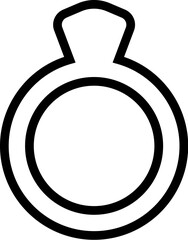 Wedding Ring Isolated Line Icon. Editable stroke. It can be used for websites, stores, banners, fliers