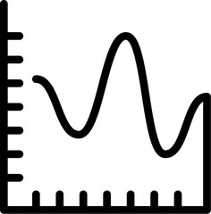 Chart Data Isolated Line Icon. Editable stroke. It can be used for websites, stores, banners, fliers.